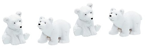 Dekofiguren "Eisbären", 4 Stück