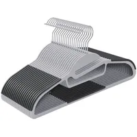 Songmics Kleiderbügel Kunststoff, grau, 41,5cm, platzsparend, rutschfest, 20 Stück