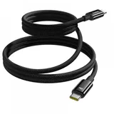 Baseus Tungsten Gold, magnetisches USB-C - USB-C Kabel, selbstaufrollend, 100W, 1m, schwarz