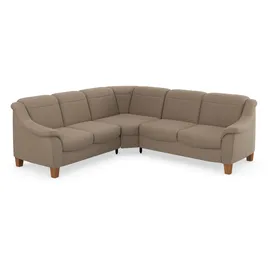 Home Affaire Ecksofa HOME AFFAIRE "Caldera L-Form", grau (taupe), B:270cm H:91cm T:250cm, 98% Polyester 2% Polyamid, Sofas, Ecksofa, Federkern, wahlweise mit Kopfteilverstellung, Bettfunktion, Bettkasten
