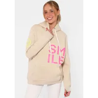 Zwilling Zwillingsherz Hoodie »Hoodie "Alissa"«, mit SMILE Print beige