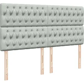 vidaXL Boxspringbett 180 x 200 cm Hellgrau