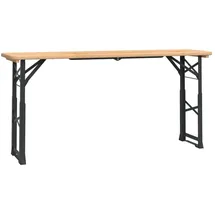 vidaXL Biertisch Klappbar 170 x 50 x 75/105 cm Braun