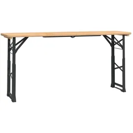 vidaXL Biertisch Klappbar 170 x 50 x 75/105 cm Braun