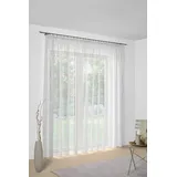 Wirth Gardine Mara (1 St), Faltenband, halbtransparent, Fertig-Store mit FB 1:3 nach Maß weiß 250 cm x 240 cm