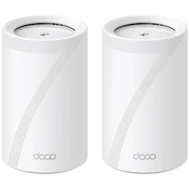 TP-Link Deco BE65 Wi-Fi 7 Mesh WLAN Set (2er-Pack), BE9300 Tri-Band Router und Repeater (6 GHz, 2.5 Gbit/s Ethernet Port, 9 Gbps WLAN Geschwindigkeit, WPA3, 320 MHz Kanäle)