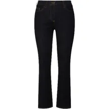 Ulla Popken Damen große Größen Übergrößen Plus Size Jeans Sammy, Komfortbund, schmale 5-Pocket-Form Dark Blue Denim 21 724597903-21