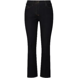 Ulla Popken Damen große Größen Übergrößen Plus Size Jeans Sammy, Komfortbund, schmale 5-Pocket-Form Dark Blue Denim 21 724597903-21