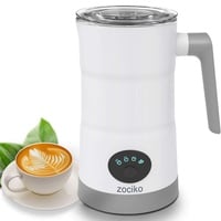 Milchaufschäumer Elektrisch, ZOCIKO 4 in 1 Automatischer Milchschäumer, Kalt/Warm Aufschäumen und Milch Erwärme, Leiser, Antihaftbeschichtung, Aufschäumer für heiße Schokolade, Kaffee(160ml/350ml)