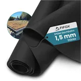 FIFOX - Langlebige EPDM Dachfolie für Carports und Gartenhäuser - Stärke 1,5 mm - 7,62 m x 8,5 m/EPDM Folie schwarz zur Dachabdichtung/Dachfolie wasserdicht