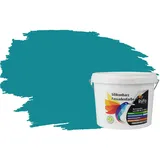 RyFo Colors Fassadenfarbe Silikonharz Fassadenfarbe Türkisblau 3l, 1 L ca. 6 m2, Wasserabweisend, diffusionsfähig, schützt vor Schmutz, Algen, Pilzen blau