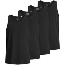 JACK & JONES Unterhemd 4er Pack in Schwarz L