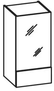 Artiqua 400 Wandschrank, Stahlgrau, 400-WSP-1-45-R-7142-88 400-WSP-1-45-R-7142-88