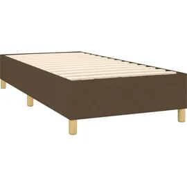 vidaXL Boxspringbett mit Matratze Dunkelbraun 100x200 cm Stoff - Braun