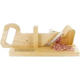 La Selection Brasserie Aufschnittmaschine, manuell, Holz und Edelstahl, Beige und Grau