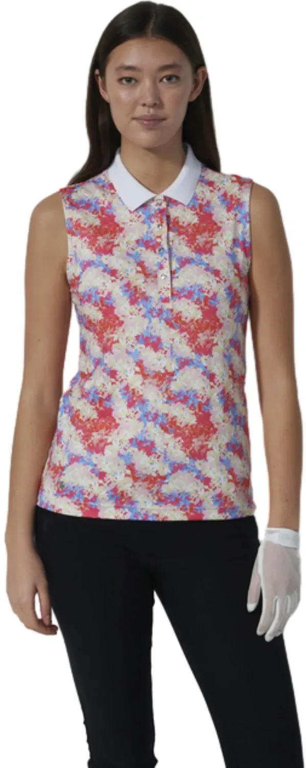 Daily Sports Polo Fusion, ärmellos, coral/blau
