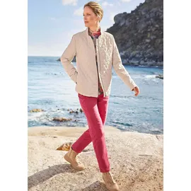 GOLDNER Lässige Baumwolljacke mit Stehkragen in stein | Gr.: 50