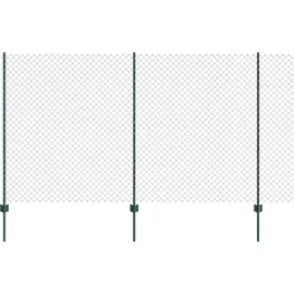 vidaXL Zaun mit Pfosten 1,4 x 10 m Grün/Stahl