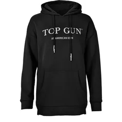 Kapuzenpullover TOP GUN "TG20214003", Damen, Gr. XS, schwarz, Obermaterial: 100% Baumwolle, Pullover