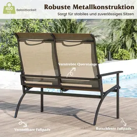 Costway Gartenbank 120 x 81 x 106 cm Braun