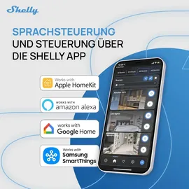 Shelly 1PM Gen4 Unterputz Relais max 16A 1 Kanal WLAN, Bluetooth, Matter, Zigbee Smart-Schalter 2er Pack