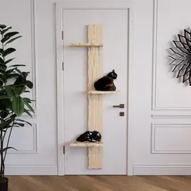 QLS Katzenleiter Katzentreppe Türmontage 3 Stufen 180cm DEKO