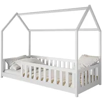 Kids Collective Bodenbett, Weiß, Holz, Kiefer, 90x200 cm Kinder & Jugendzimmer, Kindermöbel, Kinderbetten, Hausbetten