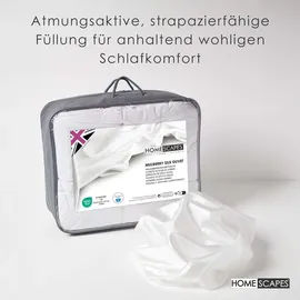 Homescapes Sommerdecke Weiß, Textil, Füllung: Polyester, Rechteckig, 135x200 cm, -