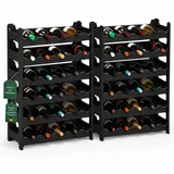 ARTECSIS Weinregal 72 Flaschen Schwarz