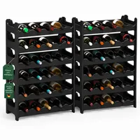 ARTECSIS Weinregal 72 Flaschen Schwarz