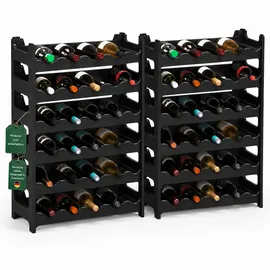 ARTECSIS Weinregal 72 Flaschen Schwarz