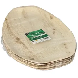 Papstar Tabletts, Palmblatt "pure" oval 3 cm x 43 cm x 29 cm natur