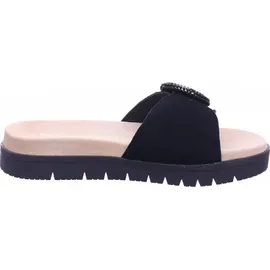 Marco Tozzi Damen Pantoletten aus Leder mit Schnalle, Schwarz, 38 EU