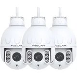 Foscam SD2 IP Kamera WLAN Dome PTZ 2MP mit optischem Zoom 4 x Intelligente Bewegungserkennung Weiß