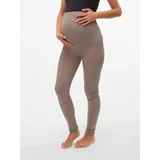 MAMA LICIOUS MAMALICIOUS "MLTIA JEANNE LEGGING NOOS A.", Damen, Gr. L (XL), N-Gr, grün (falcon), Jersey, Obermaterial: 72% Nylon, 21% Polyamid, 7% Elasthan, unifarben, regular fit lang, Hosen, Materialmix, regular fit