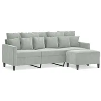✅ 3-Sitzer-Sofa Mit Hocker 180Cm Samt Relaxsofa Sofas & Couch Sofa Loungesofa