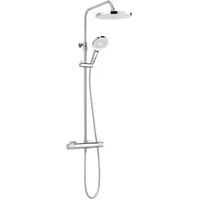 Schöner Wohnen Duschsystem mit Thermostat Glaia Wassersparend Chrom