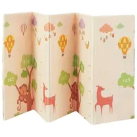 Juskys Kinder Spielmatte Jakob 180x200 cm - XXL Matte Schaumstoff - faltbar & soft - Beige