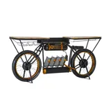 INTERHOME Bartisch 187 x 83 x 44 cm Schwarz/Gelb