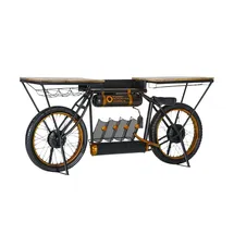 INTERHOME Bartisch 187 x 83 x 44 cm Schwarz/Gelb