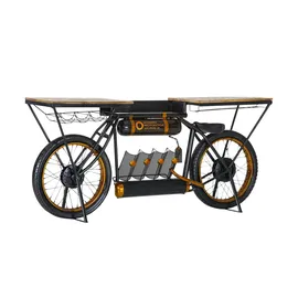 INTERHOME Bartisch 187 x 83 x 44 cm Schwarz/Gelb