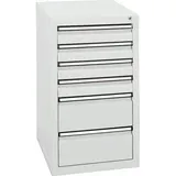 Stumpf Schubladenschrank Serie STS 410, 6 Schubladen lichtgrau (4x100, 2x200mm)