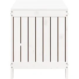 vidaXL Gartentruhe Weiß 115x49x60 cm Massivholz Kiefer