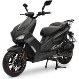 Burnout Motorroller BAD s Mattschwarz 125 ccm Sportlich Scooter Kraftradtrad
