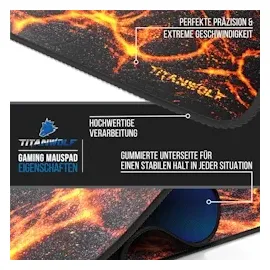 CSL Gaming Mauspad, XXL, Mousepad, 900 x 400 x 3 mm, Tischunterlage, abwaschbar, Lava V2