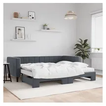 vidaXL Tagesbett 90 x 190 cm Dunkelgrau