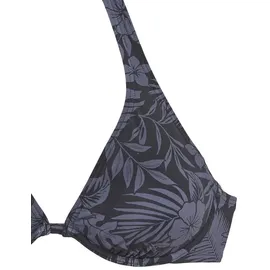 VENICE BEACH Bügel-Bikini-Top Damen schwarz bedruckt Gr.44 Cup F