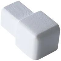 Dalsys Endstück für Fliesenschiene Quadratprofil Aluminium (eloxiert), Weiß 10mm, Alu Eckstücke