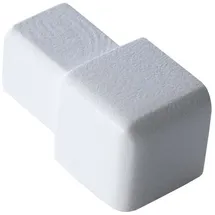 Dalsys Endstück für Fliesenschiene Quadratprofil Aluminium (eloxiert), Weiß 10mm, Alu Eckstücke