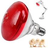 Rotlichtlampe, Infrarot-Sparlampe, 150 W Rotlichtlampe Wärmelampe, Wärmelampe Tiere Automatische Thermostatisch Infrarotlampe,Für Küken, Ferkel, Welpen Usw